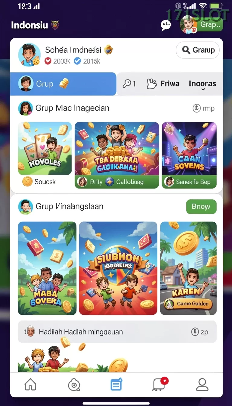 Cuplikan layar V87 — halaman utama