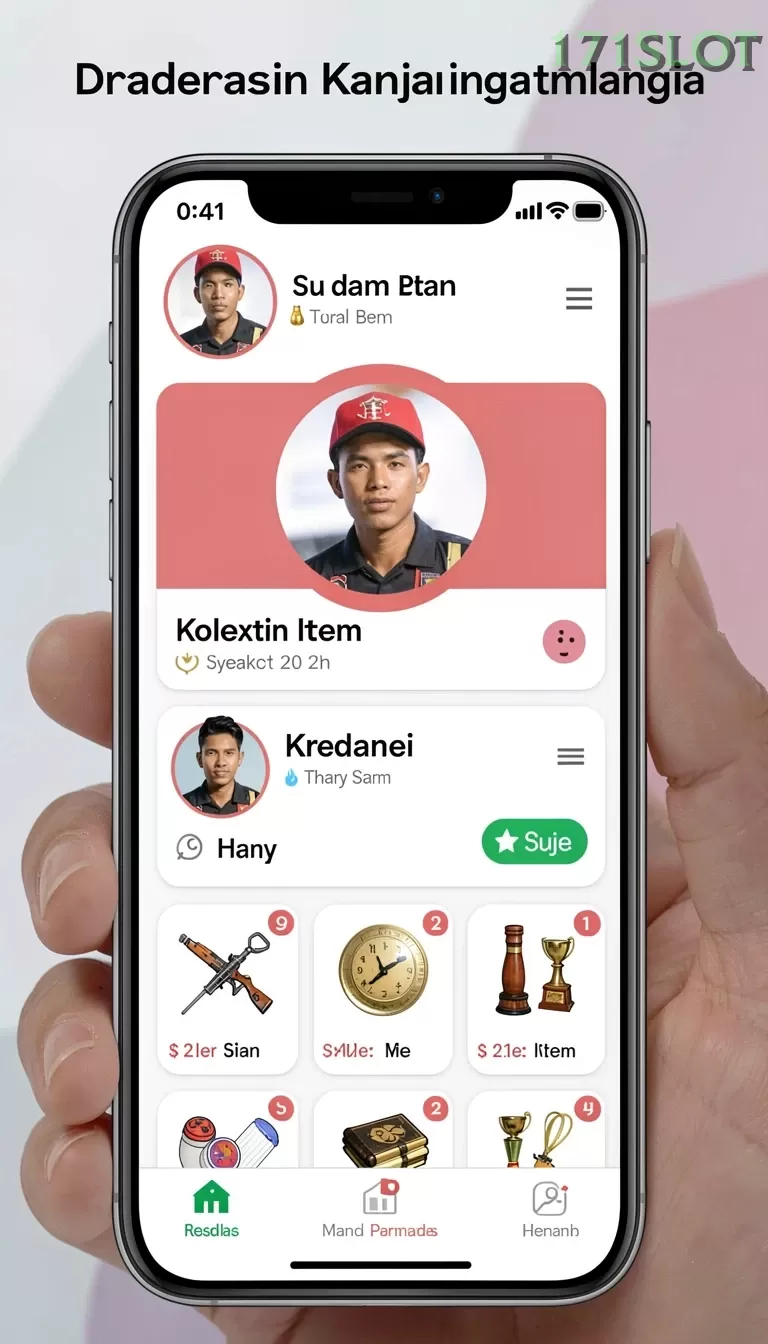 Cuplikan layar V87 — menu navigasi